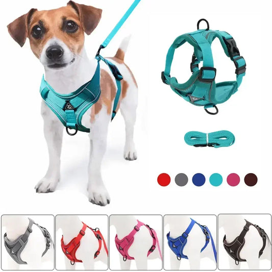 No Pull Dog Harness and Leash Set Adjustable - 4petslovers