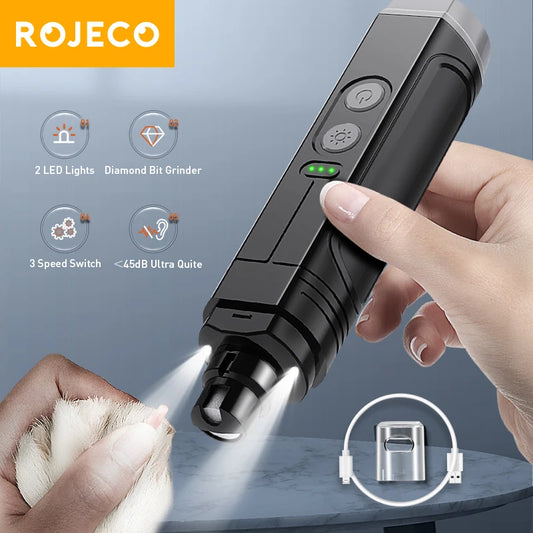 ROJECO P3 Electric Pet Nail Grinder - 4petslovers