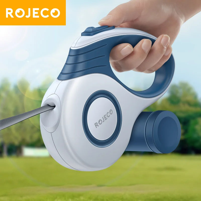 ROJECO Automatic Retractable Dog Leash - 3m/5m for Large and Small Dogs