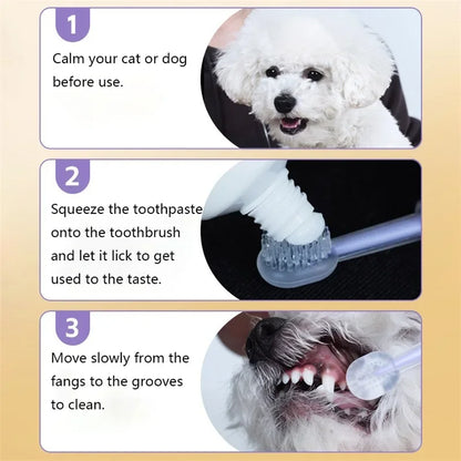 3pcs/set Pet Toothbrush - 4petslovers