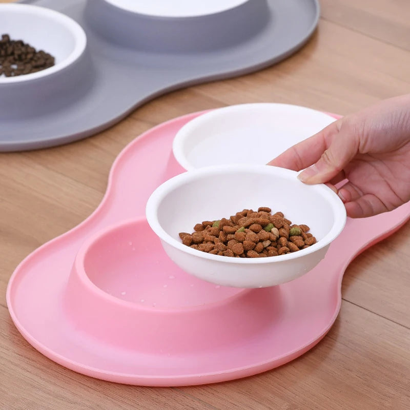 Anti-splash Double Food Bowls - 4petslovers