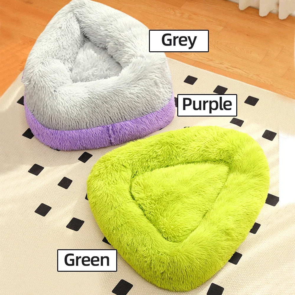 Pet Nest Triangle Cute Soft Shaggy Mat - 4petslovers