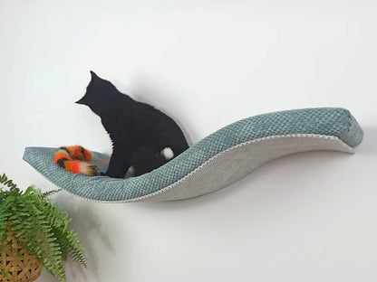 Cat Wall Shelf – Playful Curve Left 100 cm SH-M-W100UL-3