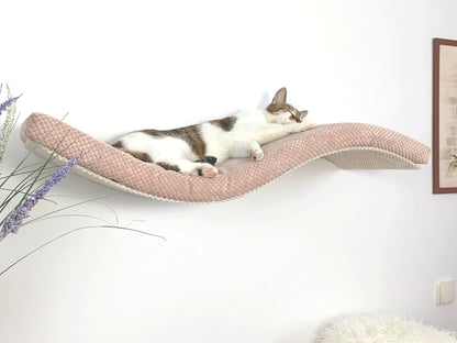 Cat Wall Shelf – Playful Curve Left 100 cm SH-M-W100UL-9