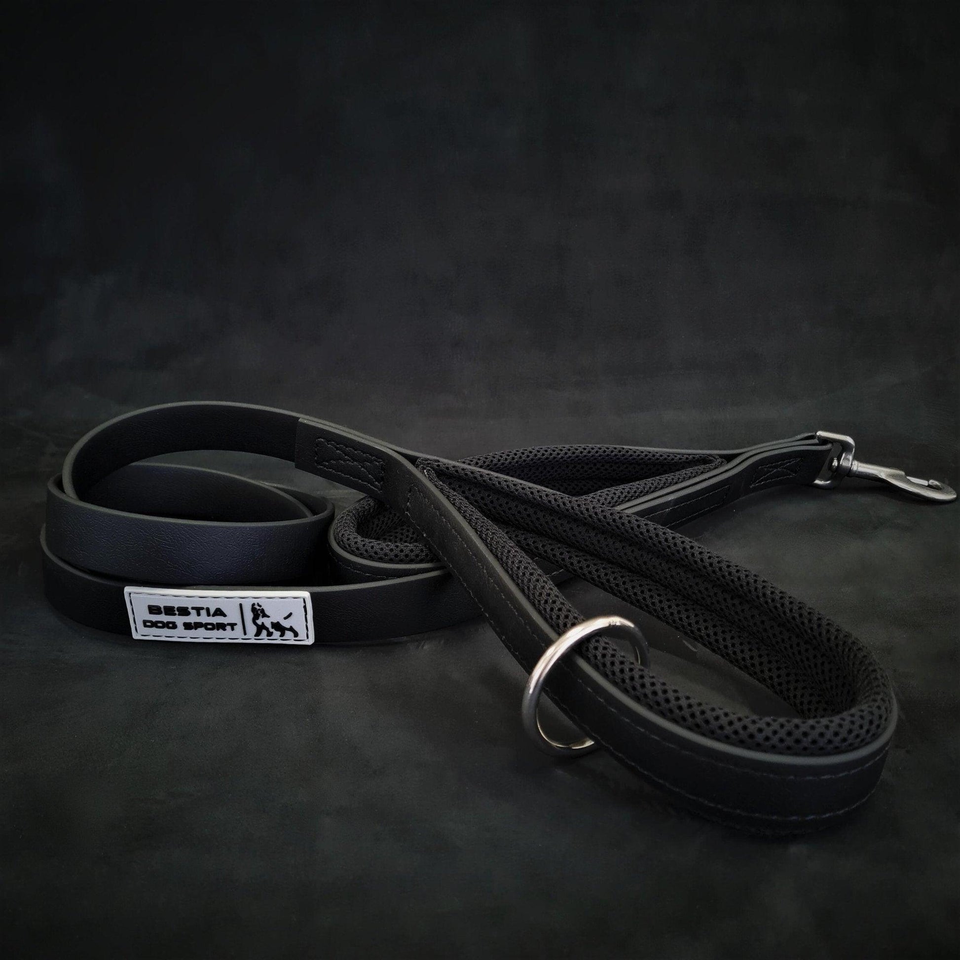 BESTIA DOG SPORT dual handle leash black-1