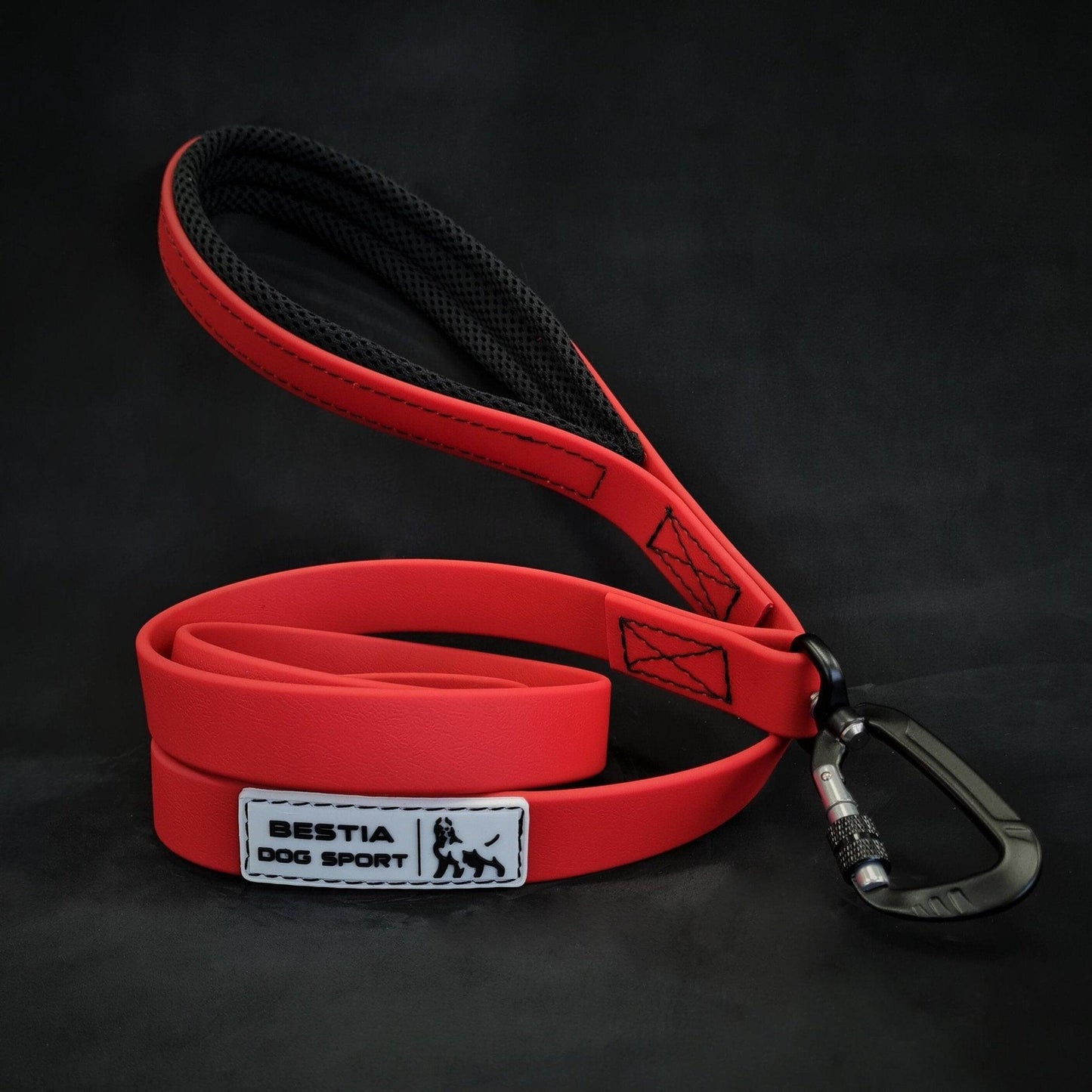 BESTIA DOG SPORT TACTICAL LEASH RED-1