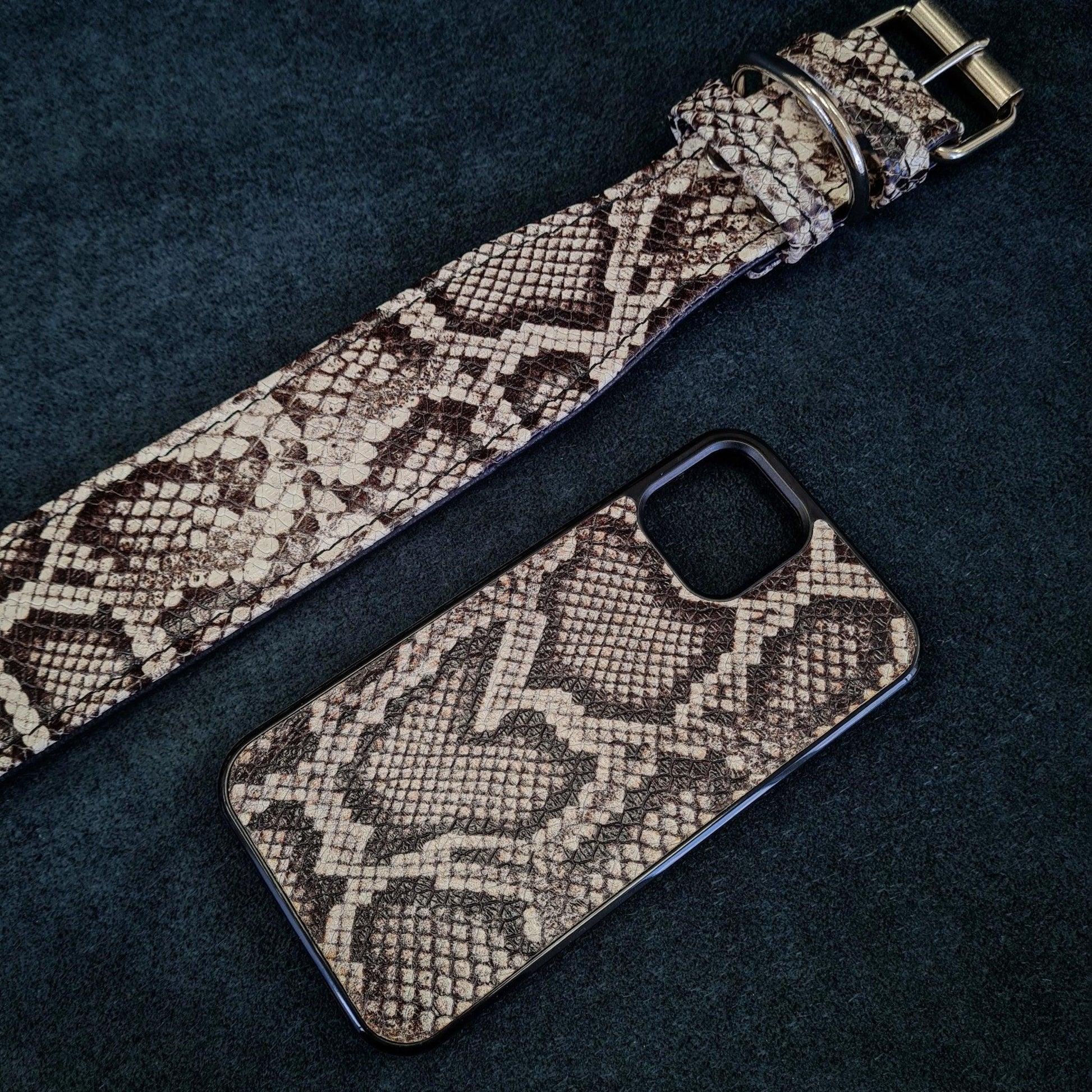 Bestia "Rock Python"  Leather Phone Case-1