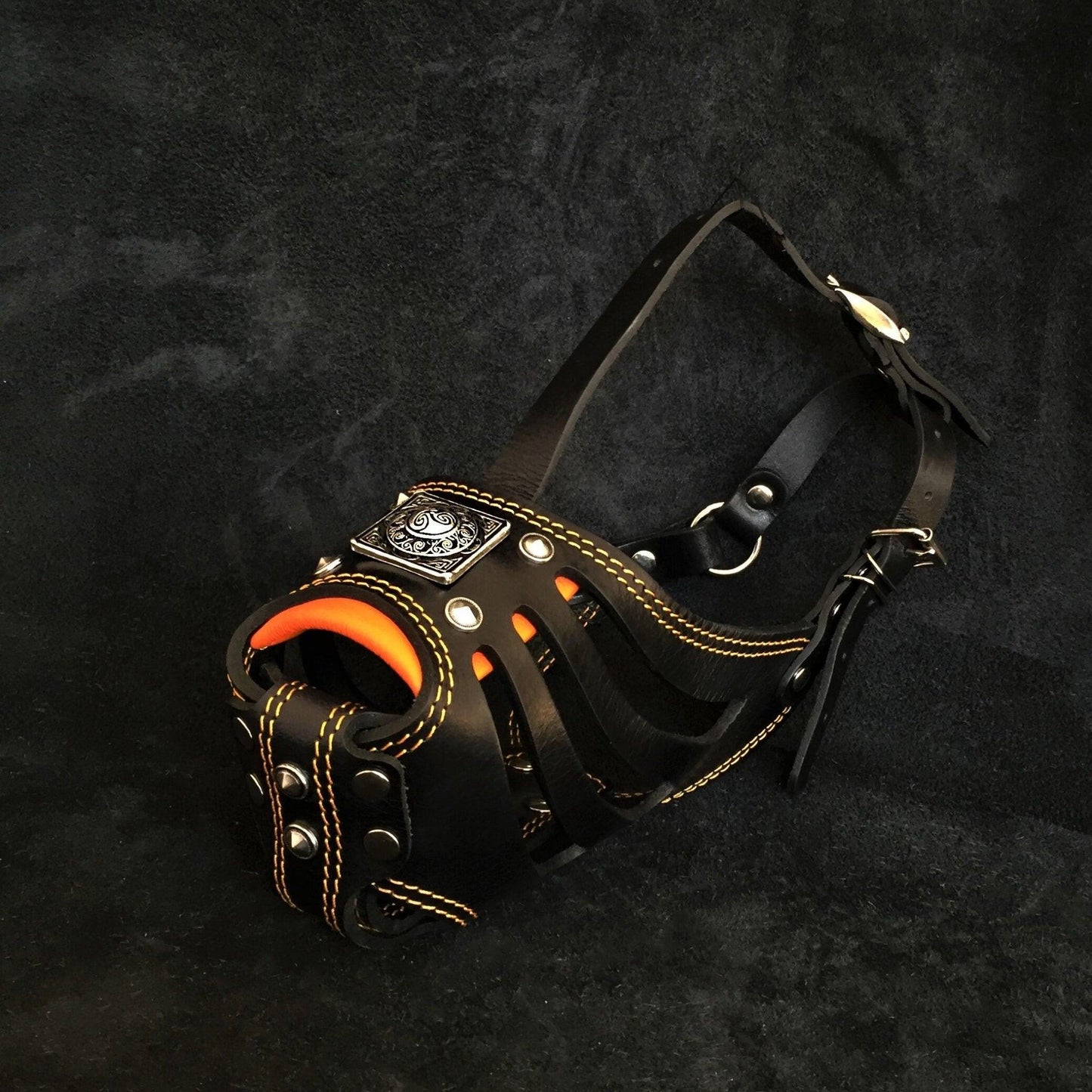 ''Eros'' Basket Muzzle black & orange-0