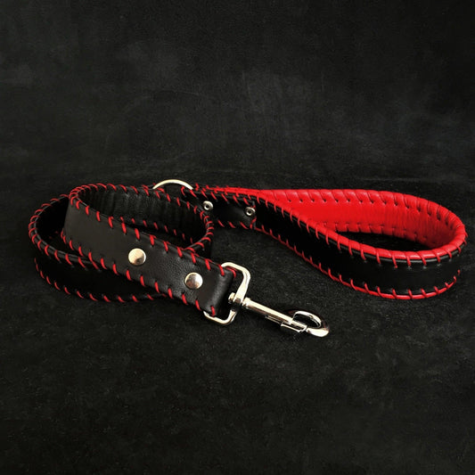 Handstitched soft leather leash-0