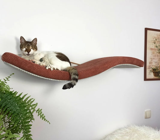 Cat Wall Metal Base Shelf WAVE 95 UL Unsymmetrical Left