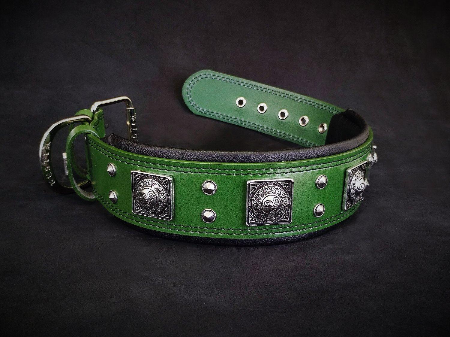 The "Eros" collar 2.5 inch wide Green-1