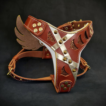 The "Hermes" leather harness -  Large and Giant Breeds-0