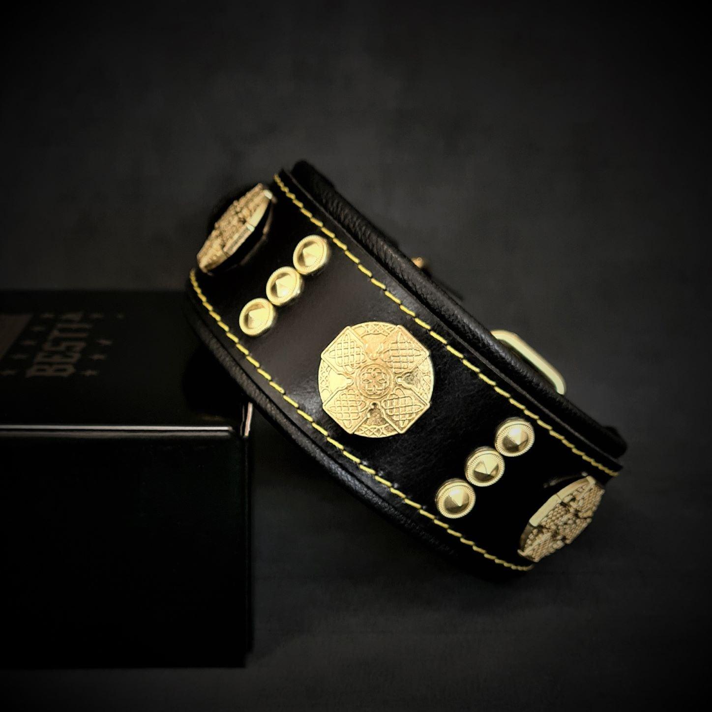 The "Maximus" collar 2 inch wide gold decoration-0