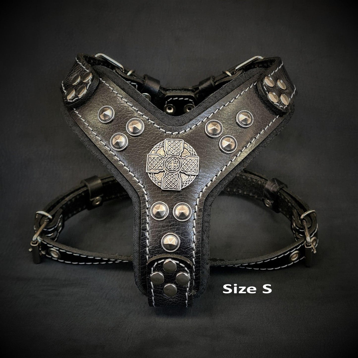 The ''Maximus'' harness black & silver Small to Medium Size-1